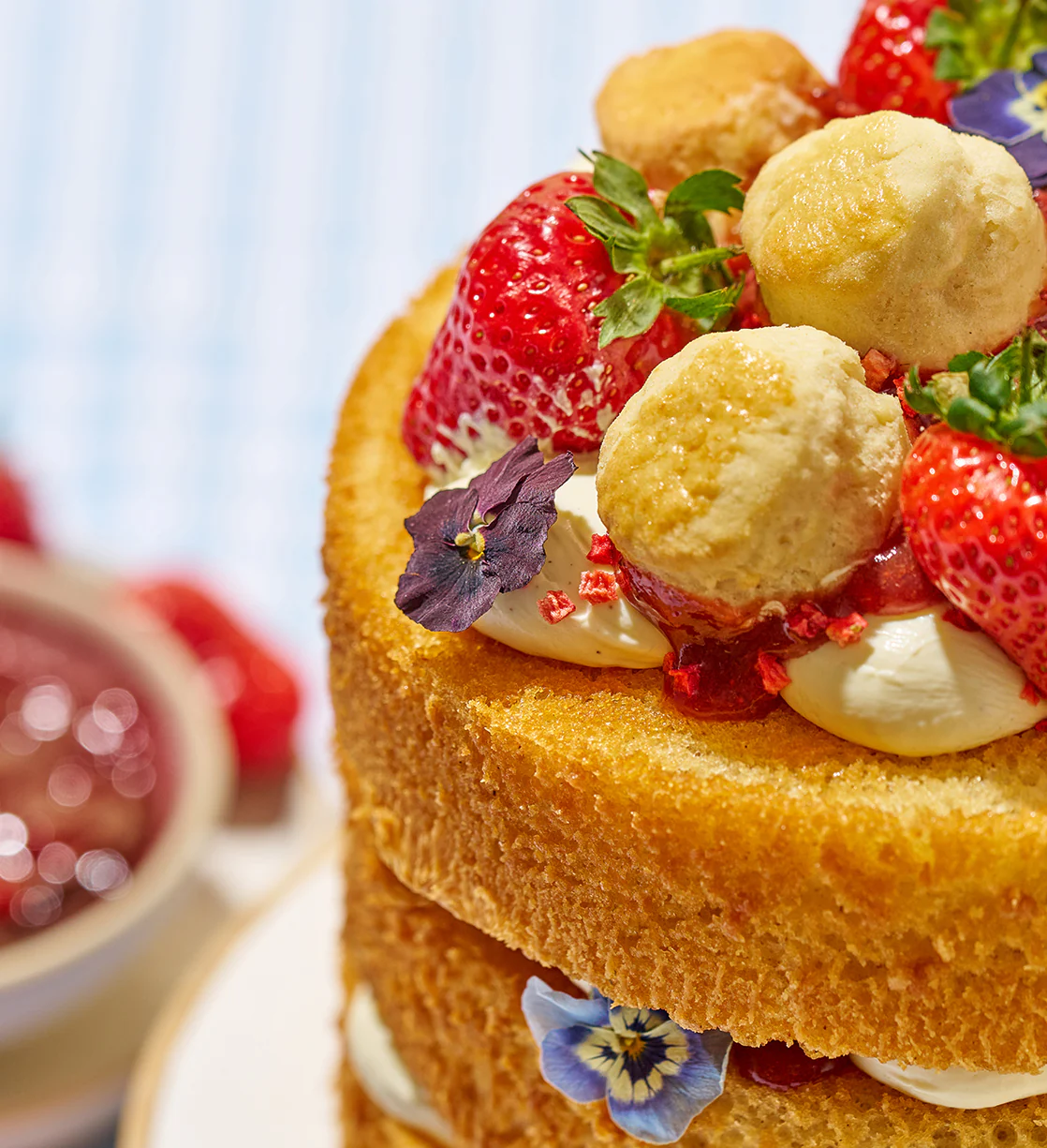 20th Birthday Cream Tea Layer Cake - Image 7