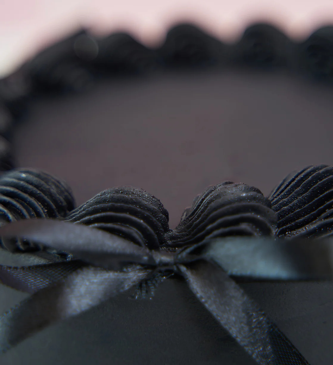 Black Ribbons and Ruffles Cake - Image 6