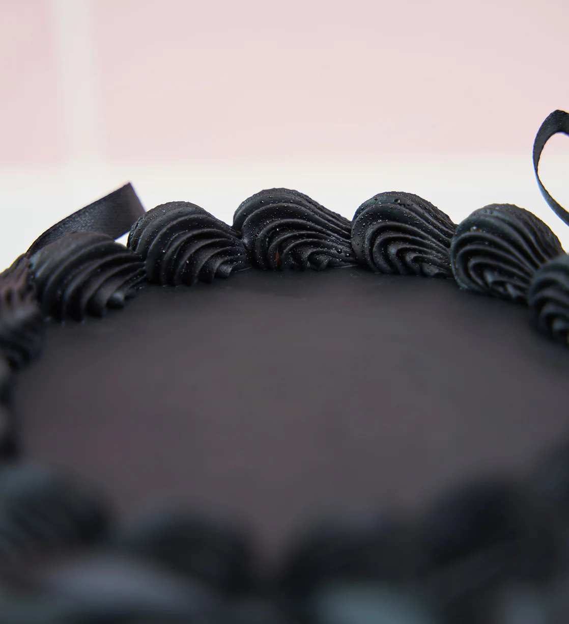 Black Ribbons and Ruffles Cake - Image 7