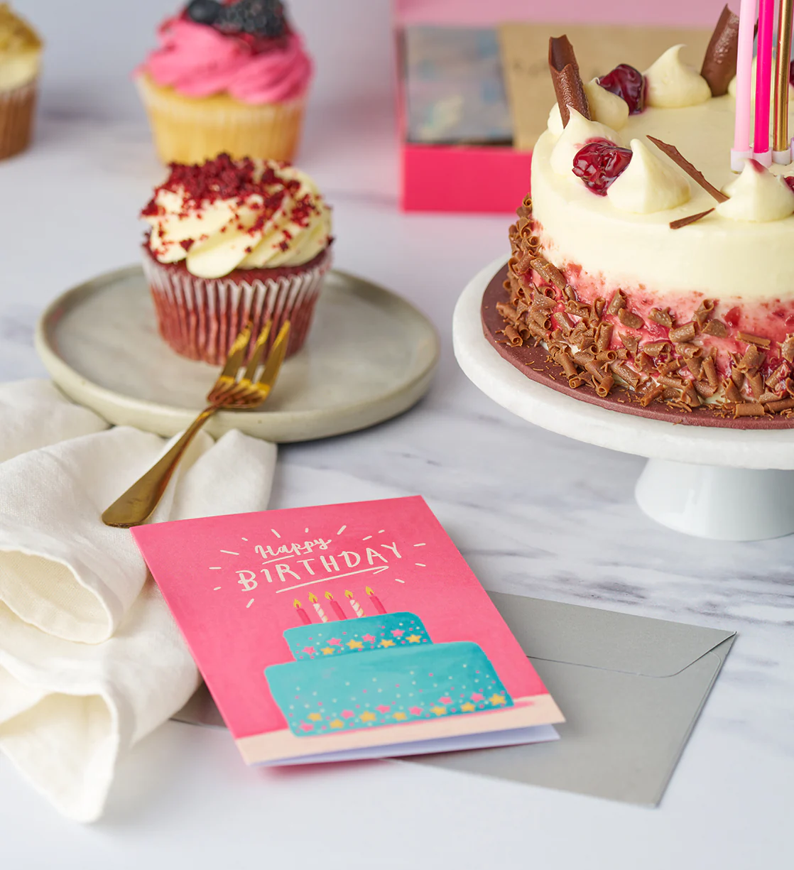 Blue Cake Birthday Card - Image 4