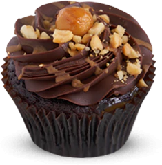Caramel Macadamia Nut Cupcake