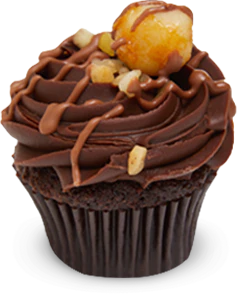Caramel Macadamia Nut Mini Cupcake