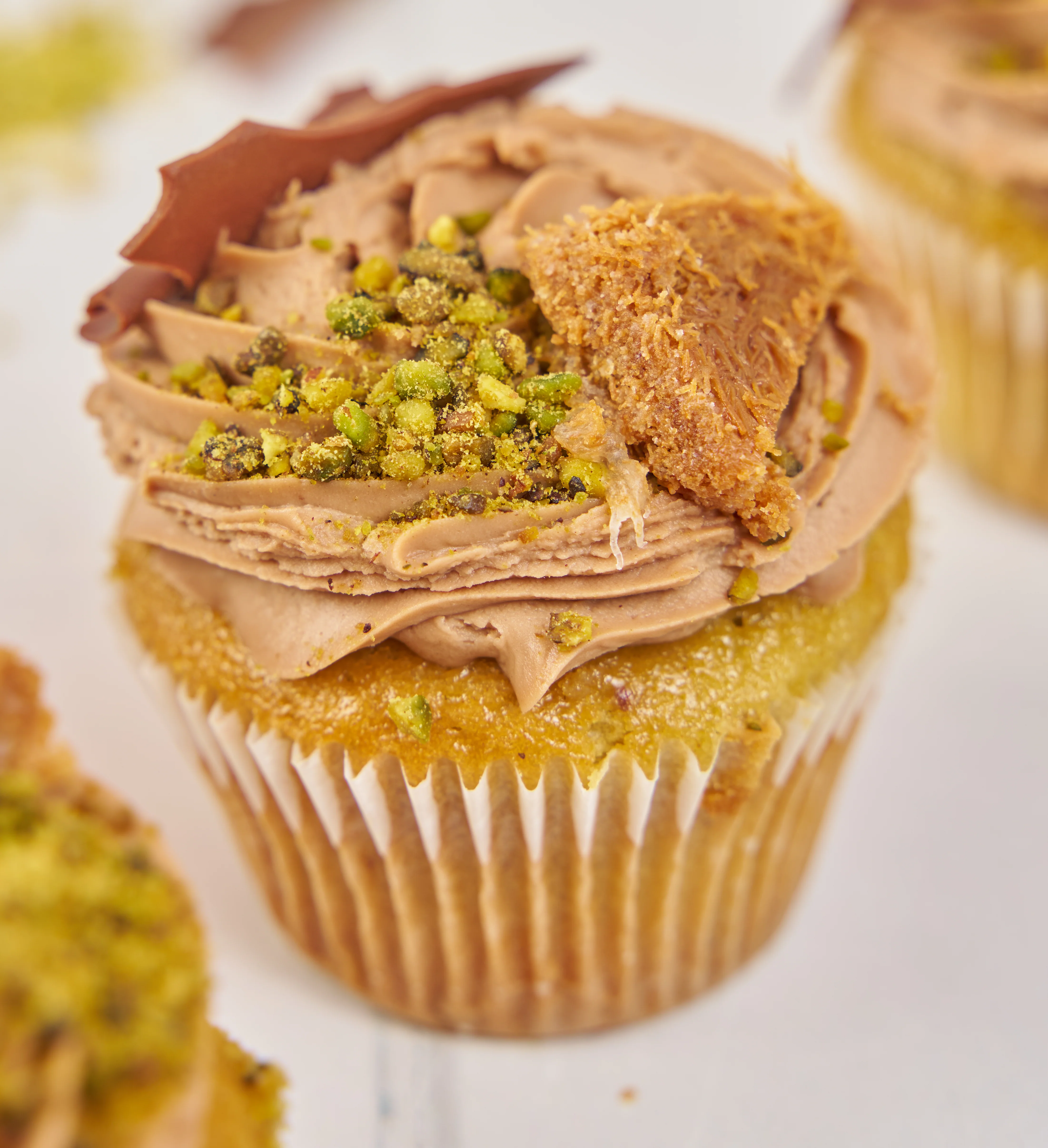 Chocolate and Pistachio Kunafa Cupcake Box - Image 3