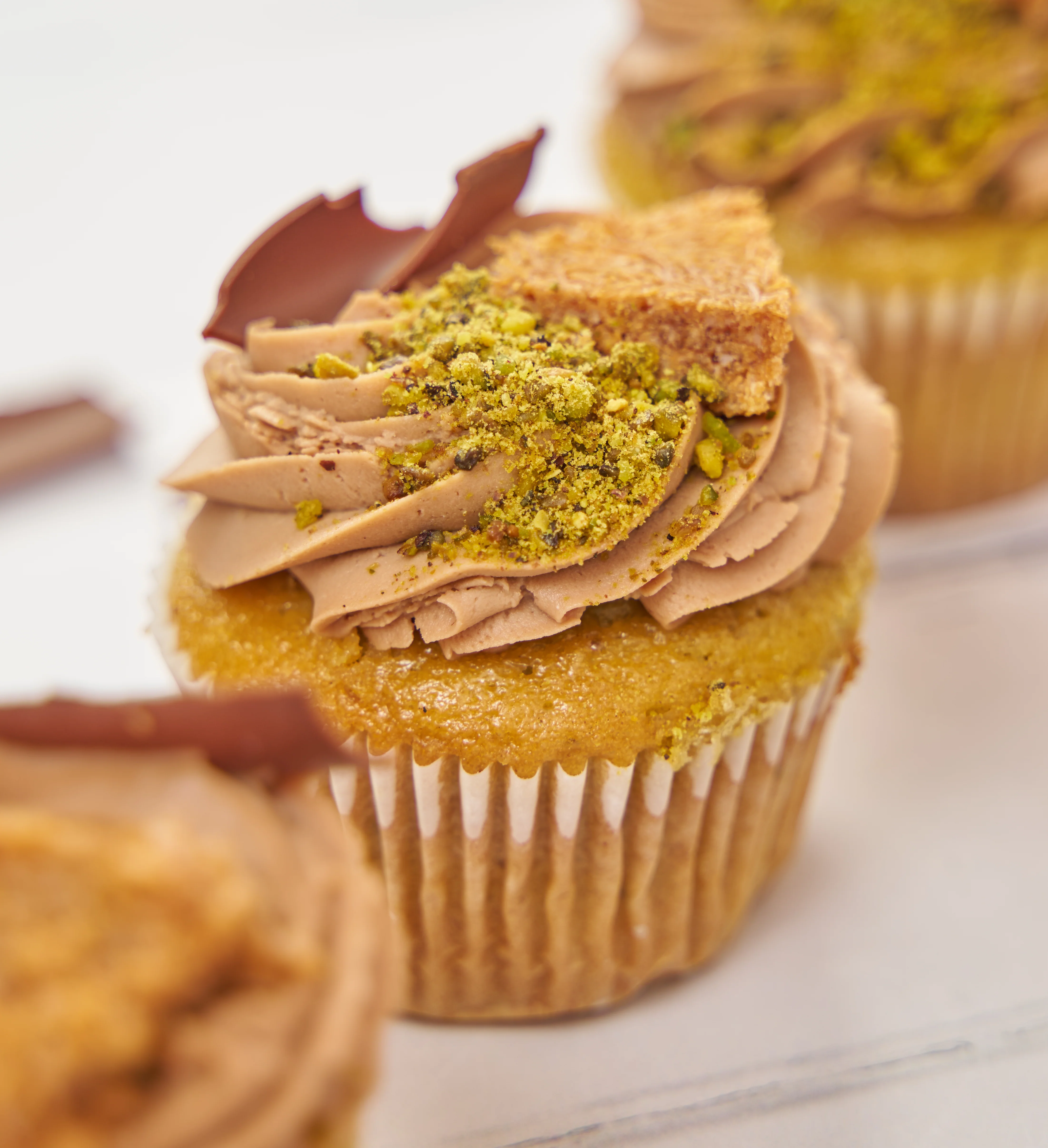 Chocolate and Pistachio Kunafa Cupcake Box - Image 4