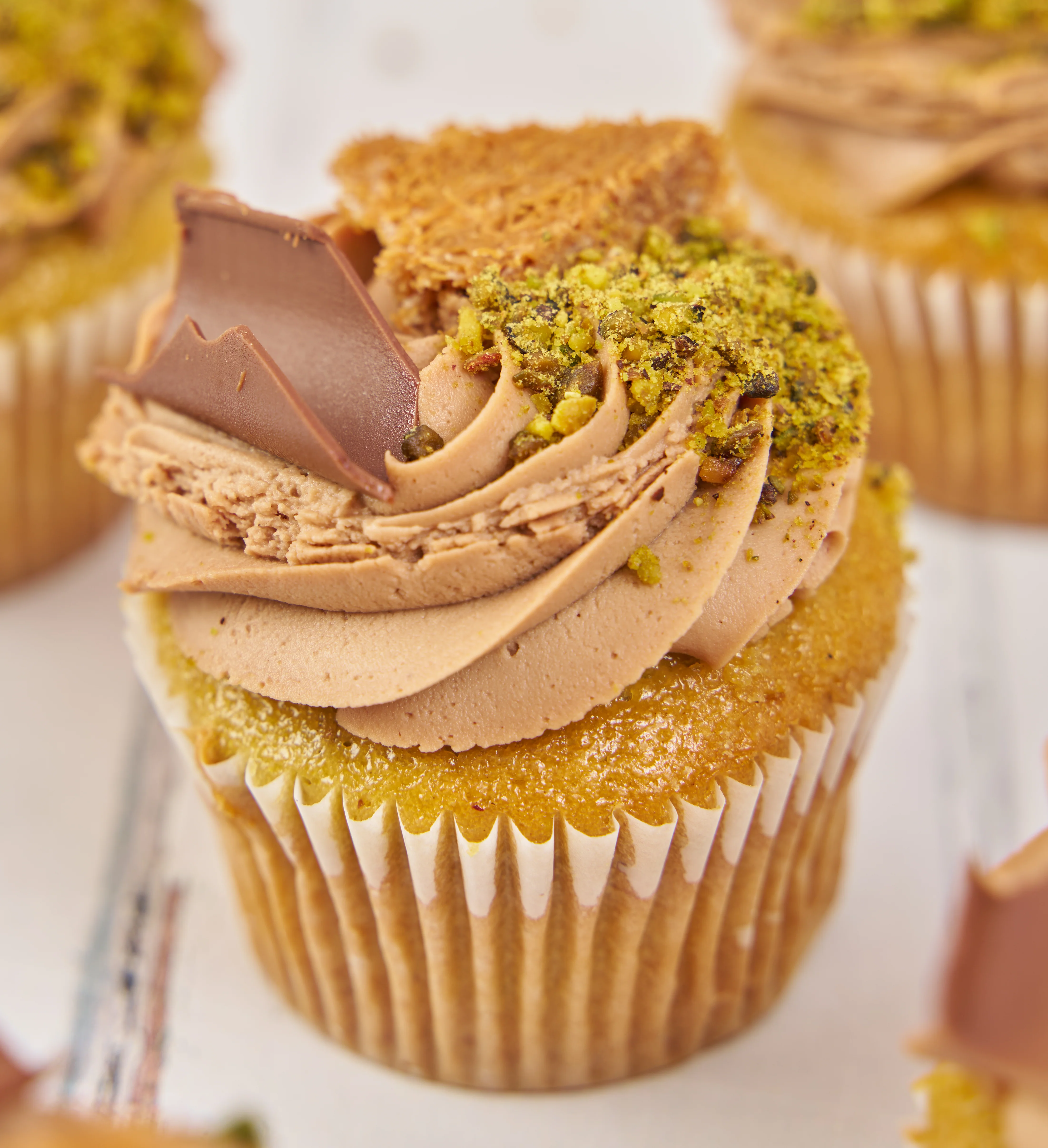 Chocolate and Pistachio Kunafa Cupcake Box - Image 5