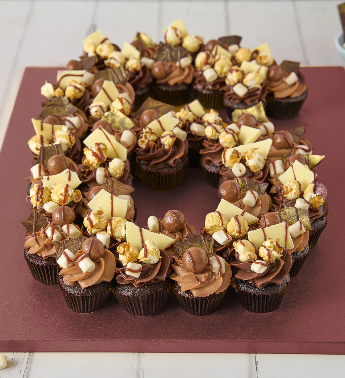 Chocolate Cupcake Number Cake - Image 3