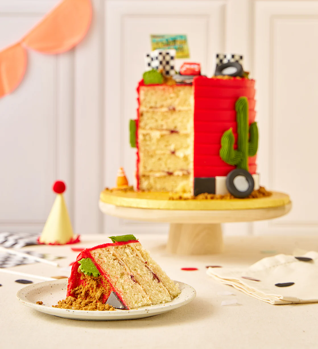 Disney Cars Themed Tall Cake - Image 2