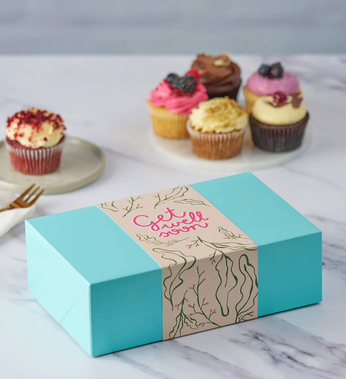 Get Well Soon Cupcake Box Band - Image 3