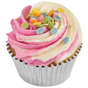 Gluten Free Rainbow Vanilla Cupcake