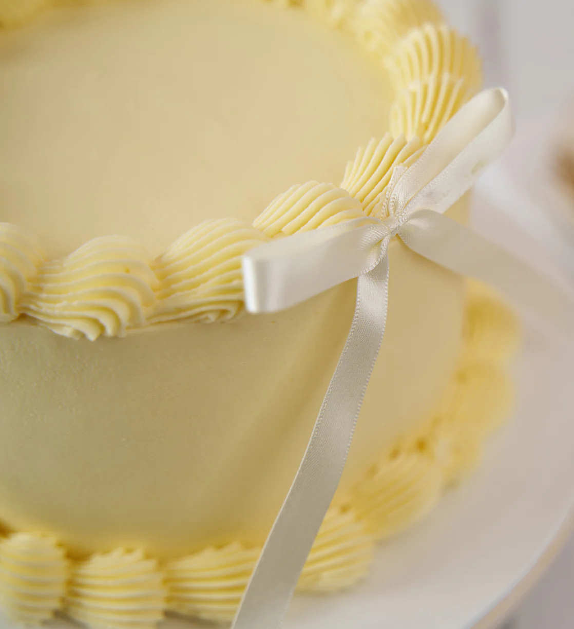 Gluten Free White Ribbons and Ruffles Cake - Image 5