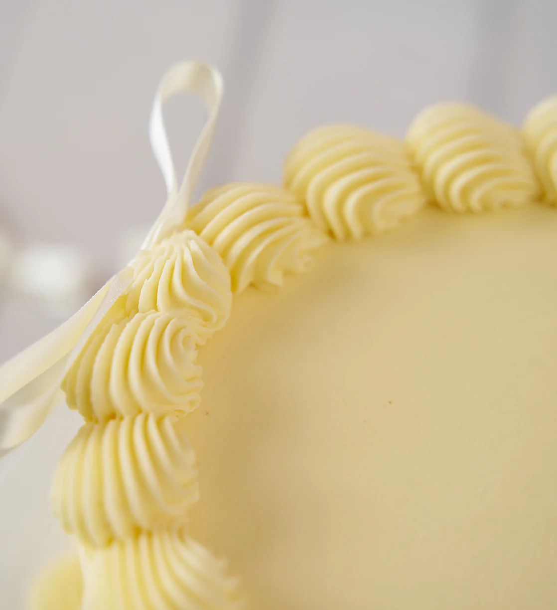 Gluten Free White Ribbons and Ruffles Cake - Image 7