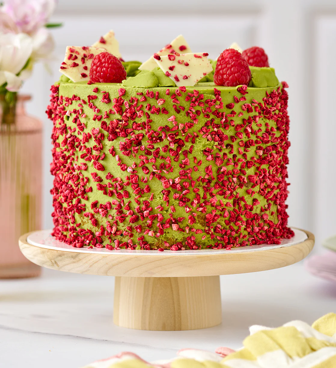 Matcha and Raspberry Cake - Image 5