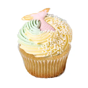 Mermaid Vanilla Cupcake