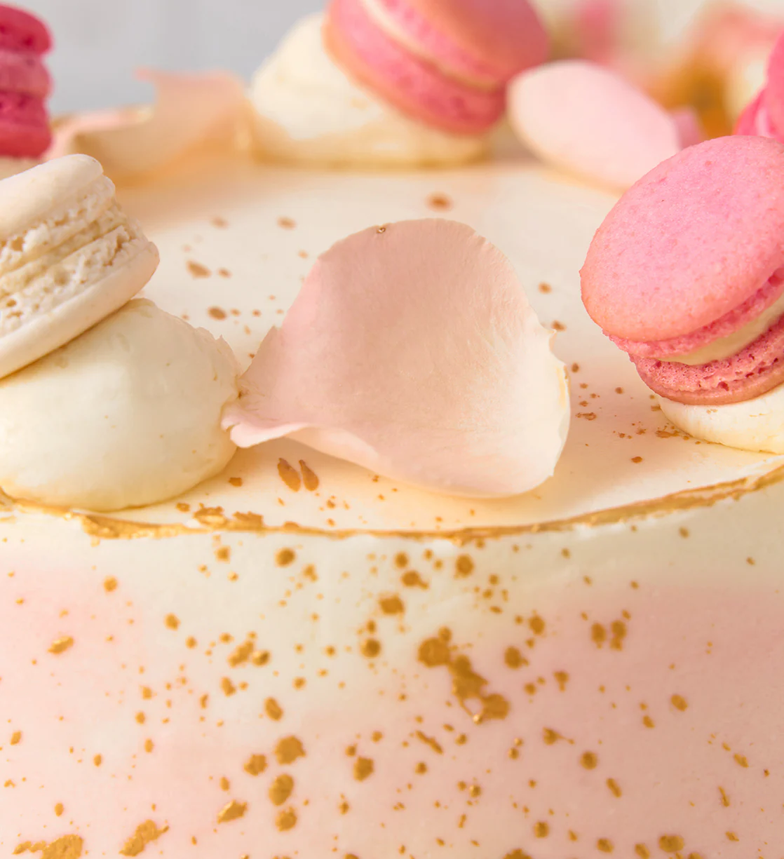 Pastel Macaron Pink Cake - Image 4