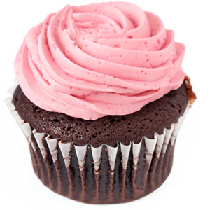 Photo Cupcake Chocolate with Pink Icing