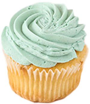 Photo Cupcake Vanilla with Blue Icing
