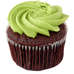 Photo Cupcake Chocolate with Green Icing
