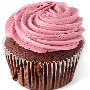Photo Mini Cupcake Chocolate with Purple Icing