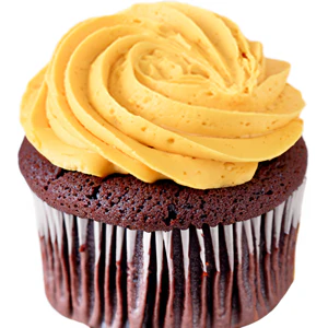 Photo Mini Cupcake Chocolate with Yellow Icing