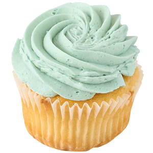 Photo Mini Cupcake Vanilla with Blue Icing
