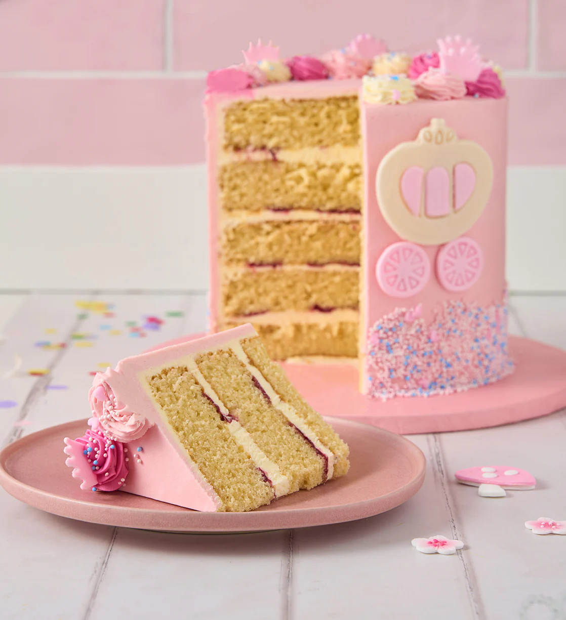 Pink Princess Tall Cake - Image 2