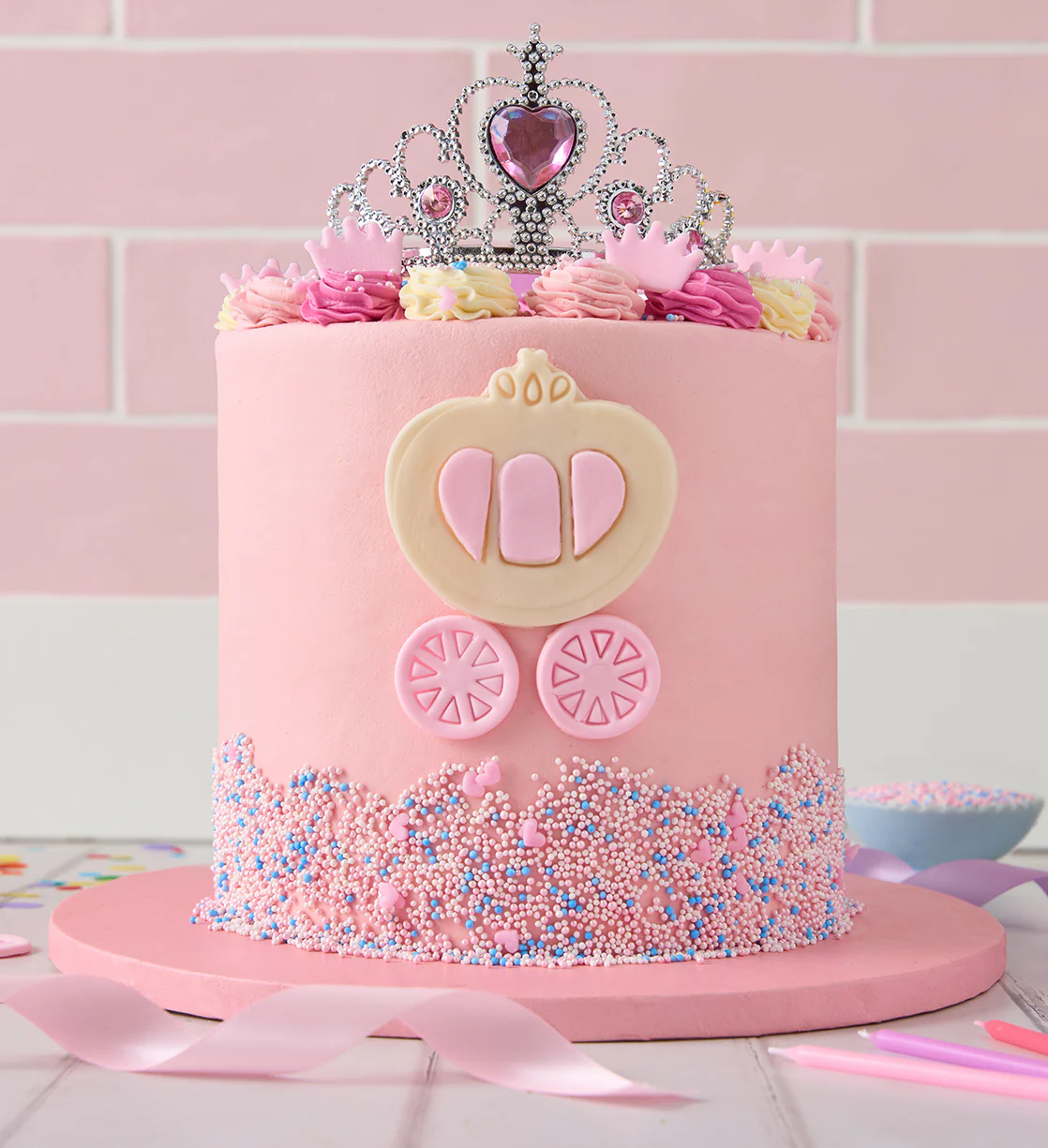 Pink Princess Tall Cake - Image 4