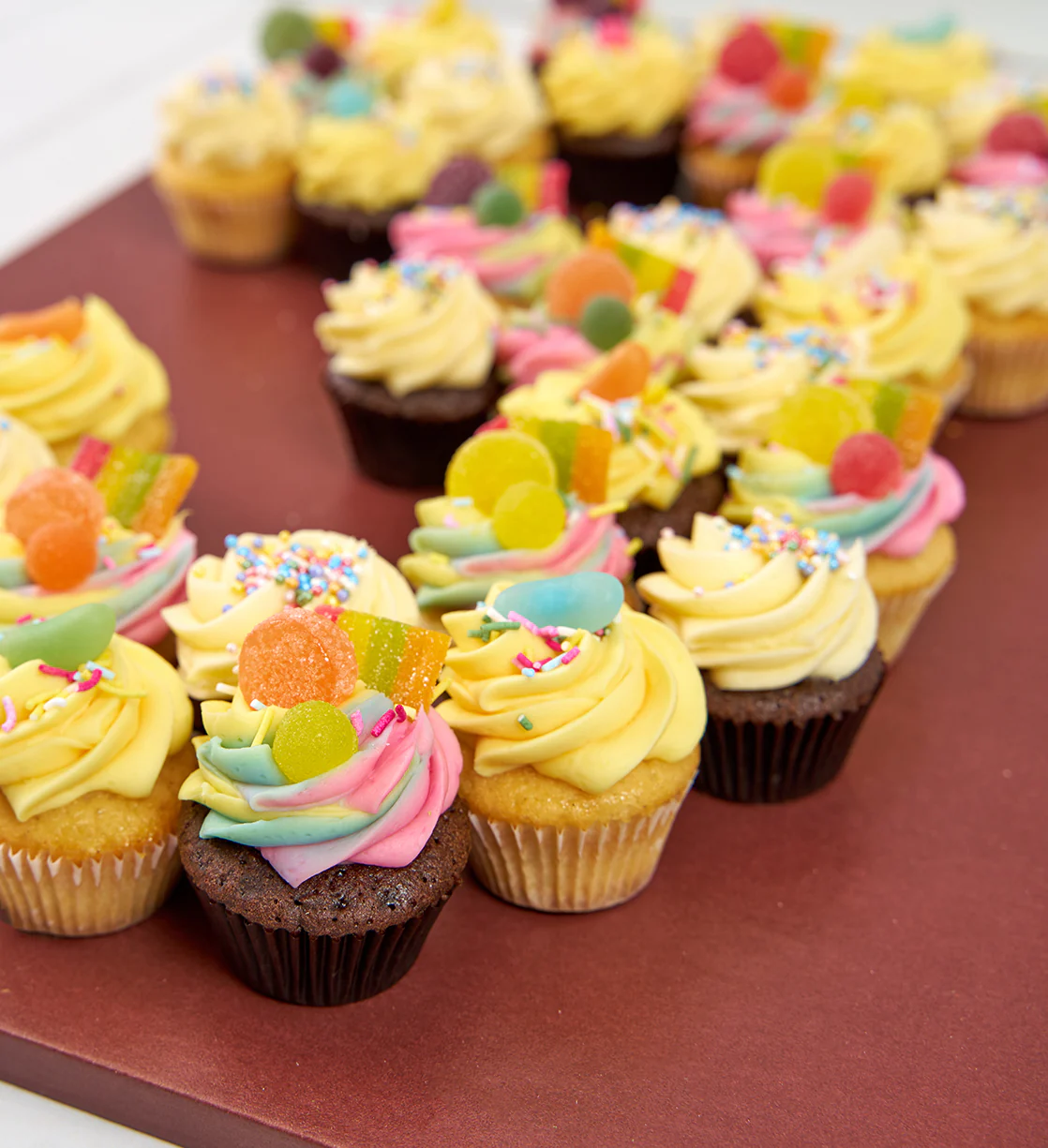 Rainbow Cupcake Number Cake - Image 3