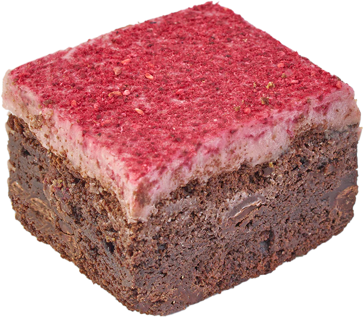 Raspberry Hexagonal Brownie