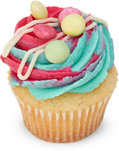 Vanilla Swirl Blue Mini Cupcake