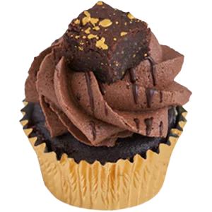 Vegan Chocolate Brownie Mini Cupcake - Image 2