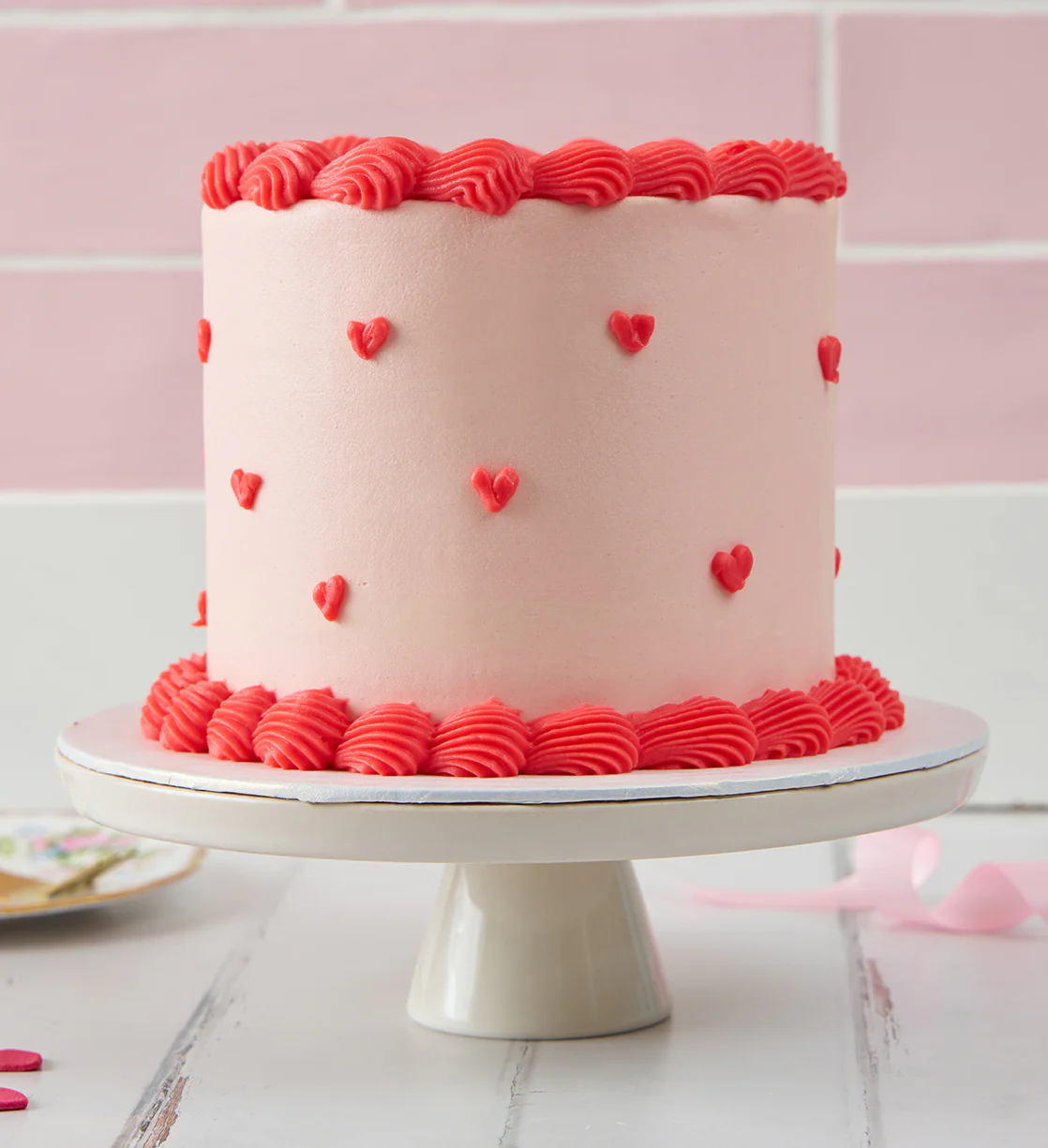 Vintage Heart Doodle Cake - Image 3