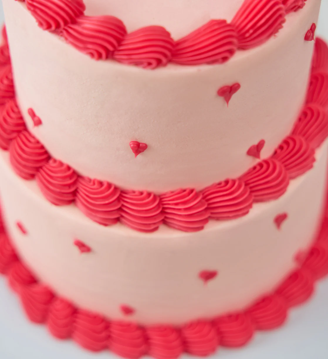 Vintage Heart Mini Two Tier Doodle Cake - Image 5